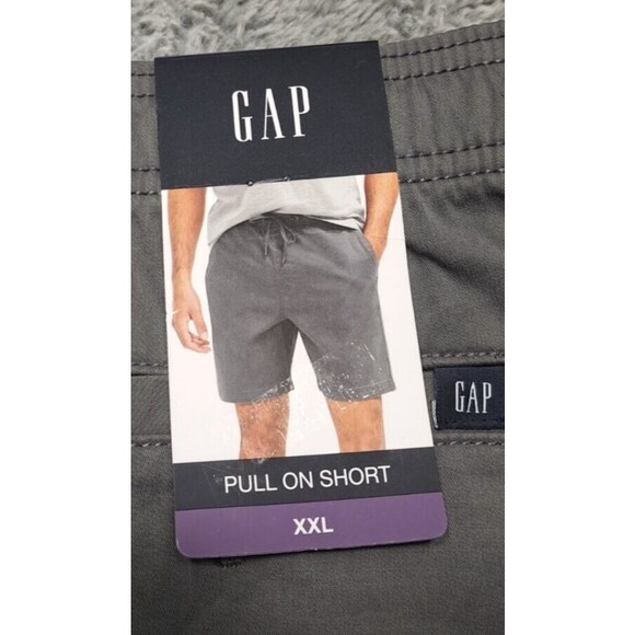New Gap Shorts Mens XXL Stretch Twill Pull On Drawstring Elastic Waist Pockets - Picture 10 of 12